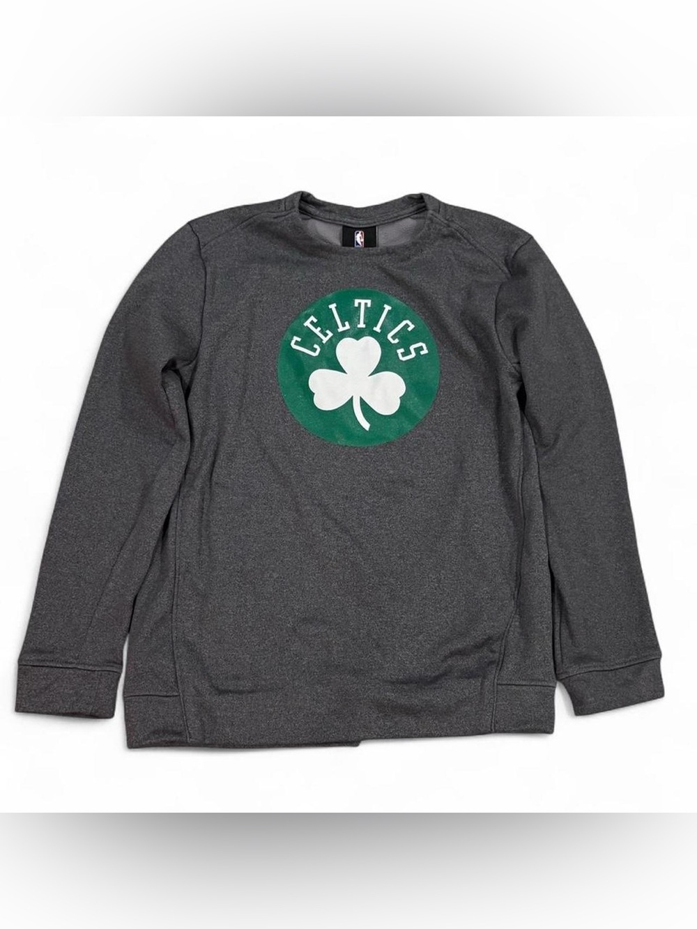 Kids NBA Boston Celtics grey long sleeve fleece lined sweatshirt